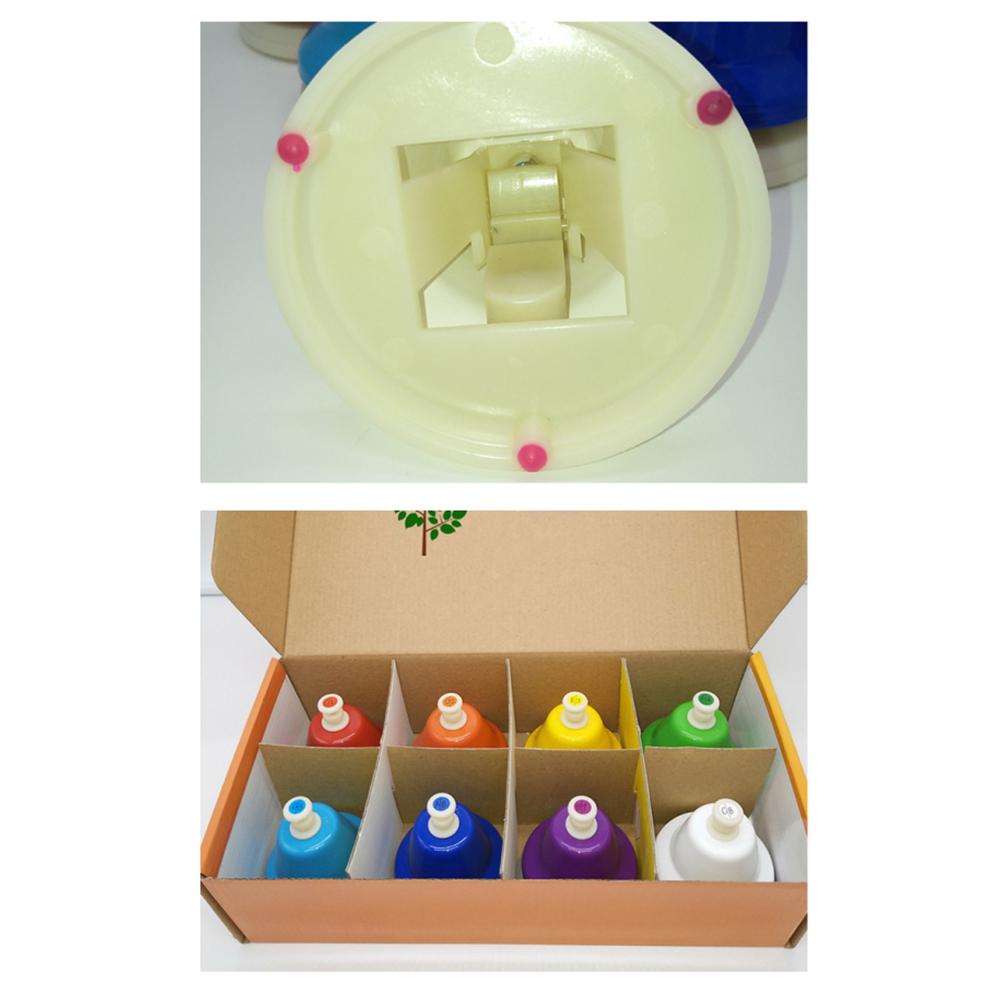 8 Note Hand Bell Children Toy Music Rainbow Percussion Instrument Set Beginner Educational Toy Gift