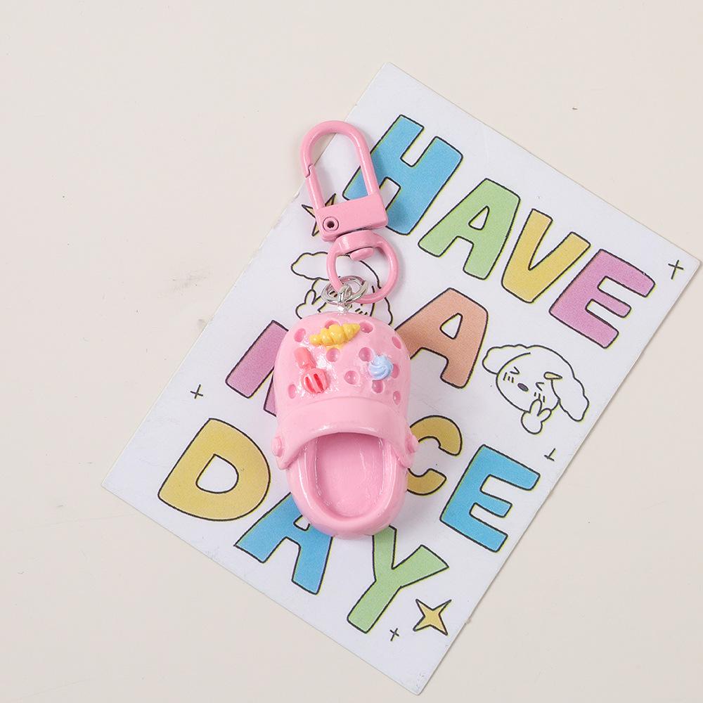 Colorful Girlish Heart Crocs Keychain Pendant - Cute Bestie Jewelry Charm DIY Accessories