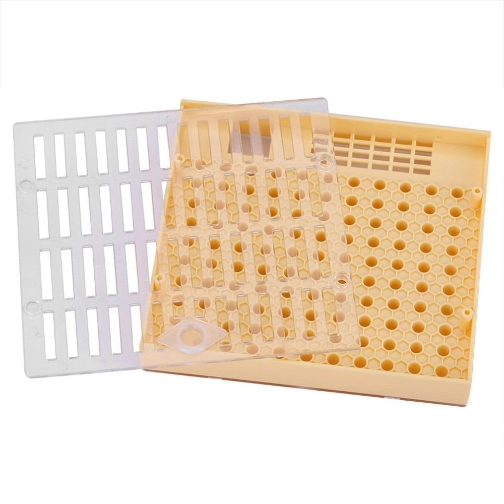 

Plastic Queen Bee Rearing Kit Durable Queen Rearing Box Safe Transport Queen Bee Cage Breeding Box жёлтый