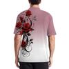 Flower 3D Printed Design Men's Short-sleeved Polo Shirt Cross-border Best-selling Comfortable Polyester Fiber Suitable for Summer Wear