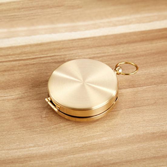 Vintage Copper Flip Outdoor Navigation Luminous Travel Camping Pocket Compass