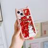 Cat Ear Soft Phone Case for iPhone 16 15 14 13 12 11 Pro Max Plus XR X TPU Anti-Drop Transparent Acrylic Back Cover NY28 Christmas tree Santa Claus