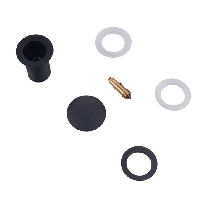 Bonde de lavabo pop-up noir sans trop-plein AIMOONSA – bonde clic-clac laiton G1¼