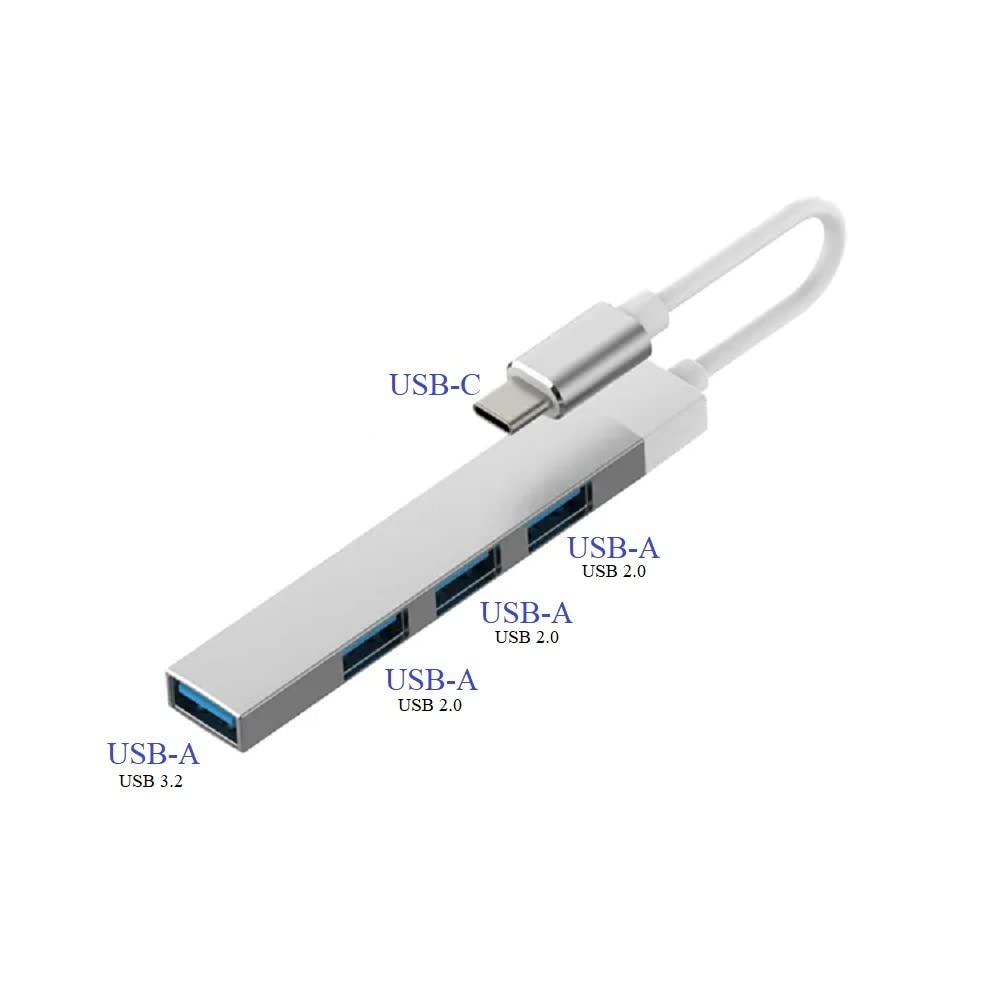 KOKKIA 4 Ports In 1 To 4 Support for Desktop Smartphones USBC_4USBA_Hub USB-A USB-C Hub, USB-C USB-A Windows/MacOS/Android/iOS/Linux Laptops,