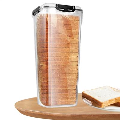 Transparent Bread Box Plastic Fresh-Keeping Toast Storage Holder with Lid Bread Crisper Bread Storage Container