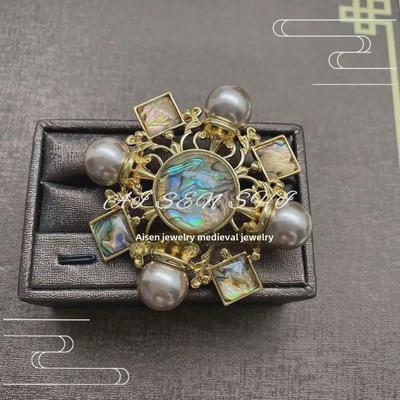 Exquisite Vintage Hohl Schneeflocken Brosche: Luxusschmuck im Retro-Stil