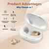 Invisible Rechargeable Hearing Amplifiers for Seniors , Smart Touch Control, Magnetic Fast Charging with Charging Case, Clear Sound, Comfortable Fit