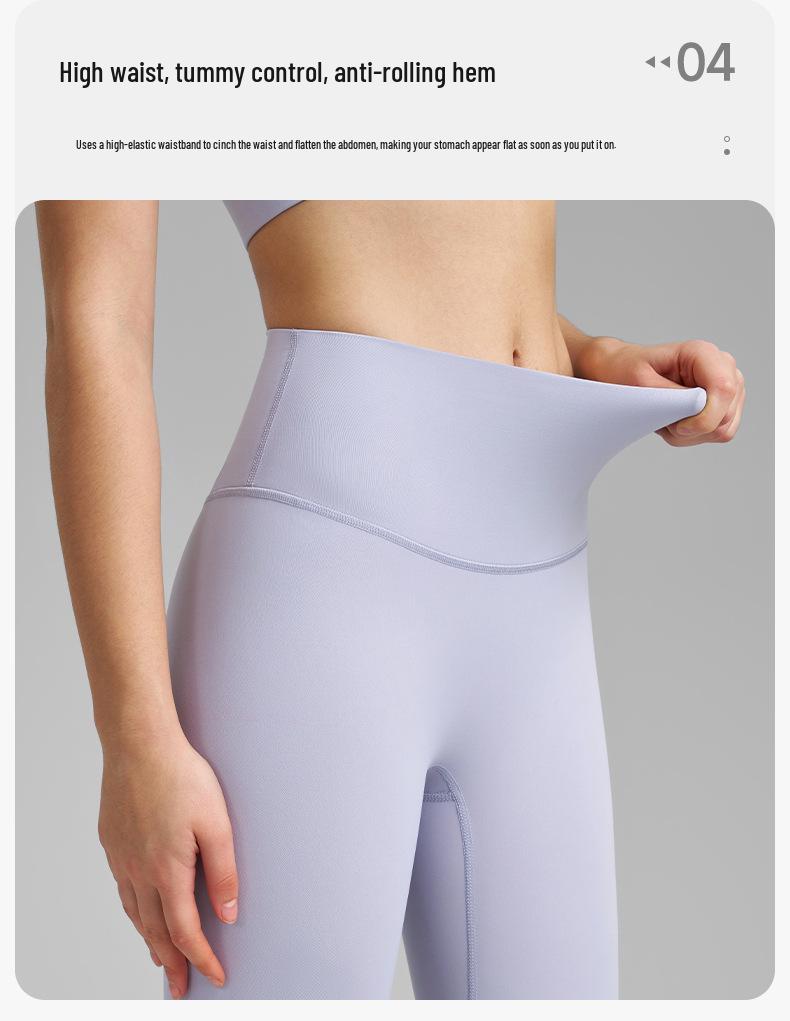 Two-Piece Women's High-Intensity Sports Bra & Yoga Set - Anti-Roll, High Elastic, Nude Feel