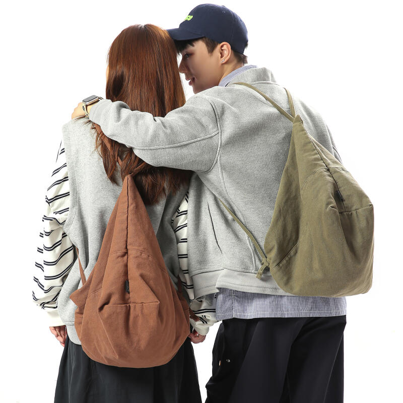 Vintage Canvas Large Capacity Crossbody Bag Men's Lightweight Shoulder Bag Women's Sports Bag