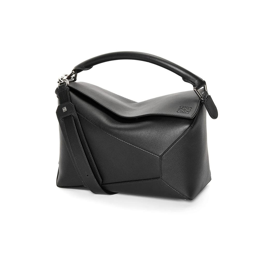 Loewe Puzzle Cow Leather Puzzle Bag, Shoulder Bag, Crossbody Bag, Handbag Regular Women's Black A510P49X14-1100