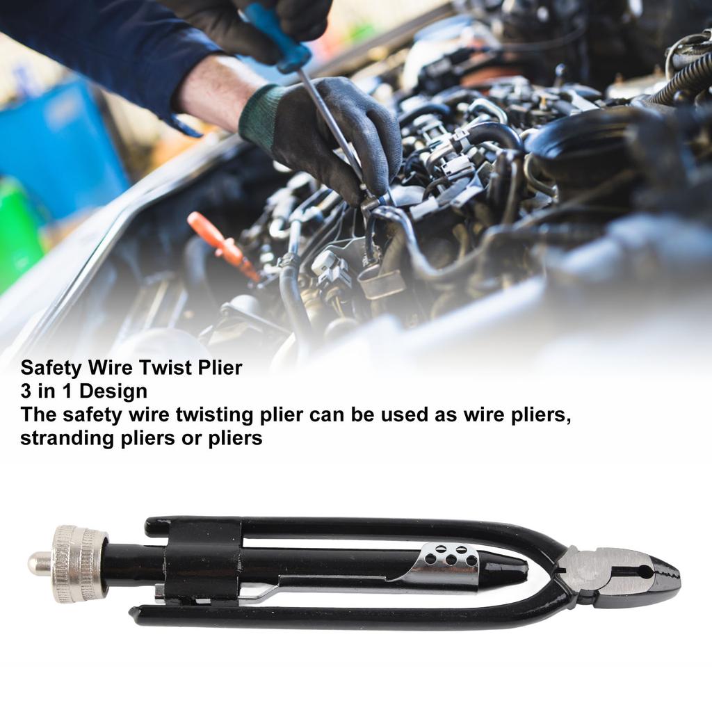 Wire Twist Plier 21cm Safety Wire Plier with 25ft Wire High Carbon Steel Wire Twisting Tool for Aircraft Automobile Industrial