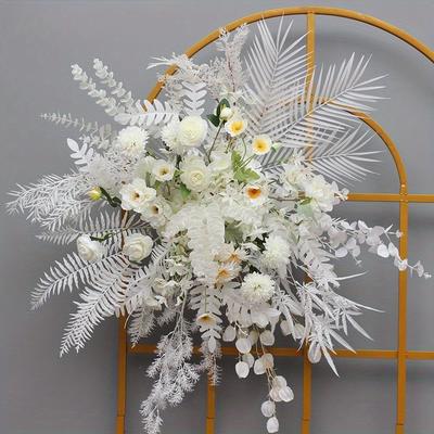 1 Stück simulierte Eukalyptus-Hochzeitsblume, geeignet für Außen-, Heim-, Hochzeits-, Feiertags-Partydekoration