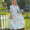 Vestidos Vintage Vintage Print Puff Sleeve Sommer Strand Süße Kleider Casual Quadrat Kragen Floral Maxi Lange Kleid 2022