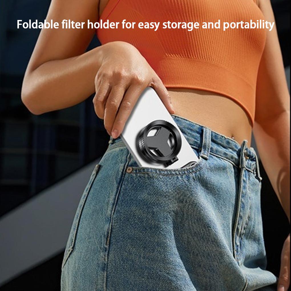 52mm CPL Polarizer Filter Magnetic Holder For iPhone 17 16 15 Pro Max Plus Android Smartphone for Vlogging Filter Stand Bracket