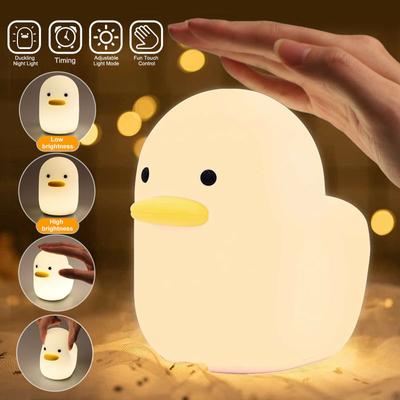 Cute Duck Led Night Light Children Bedside Energy Saving Dimmable Table Lamp Home Decoration Lamp