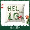 Winter Christmas Bow Design Pillowcase Bedroom Sofa Cushion Cover 100% Polyester Living Room Cushion Pillowcase Home Decor