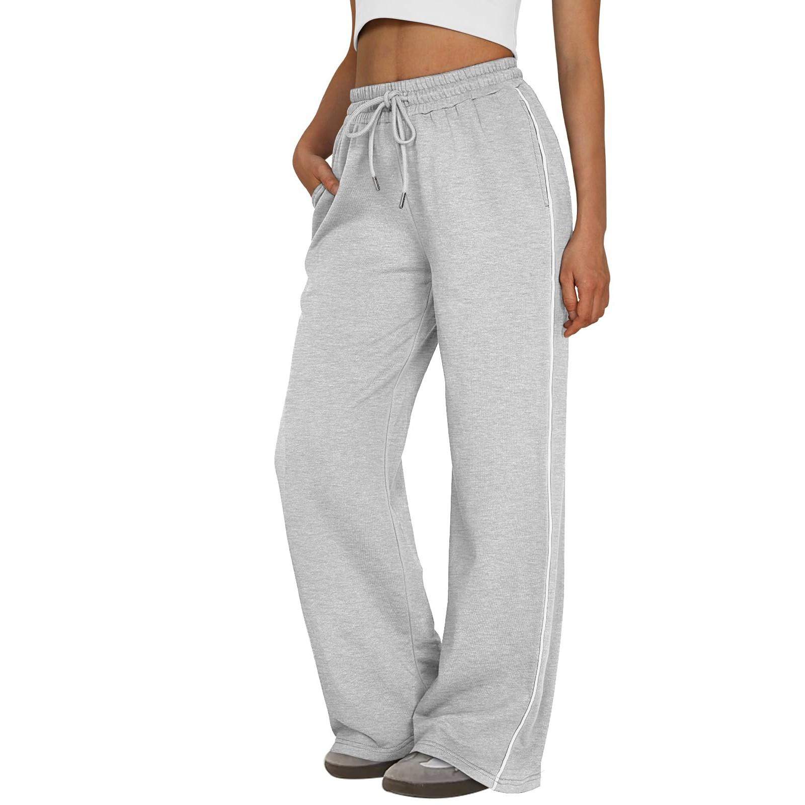 

Женские зимние спортивные штаны, однотонные повседневные брюки, женские флисовые спортивные штаны, широкие прямые брюки L чёрный