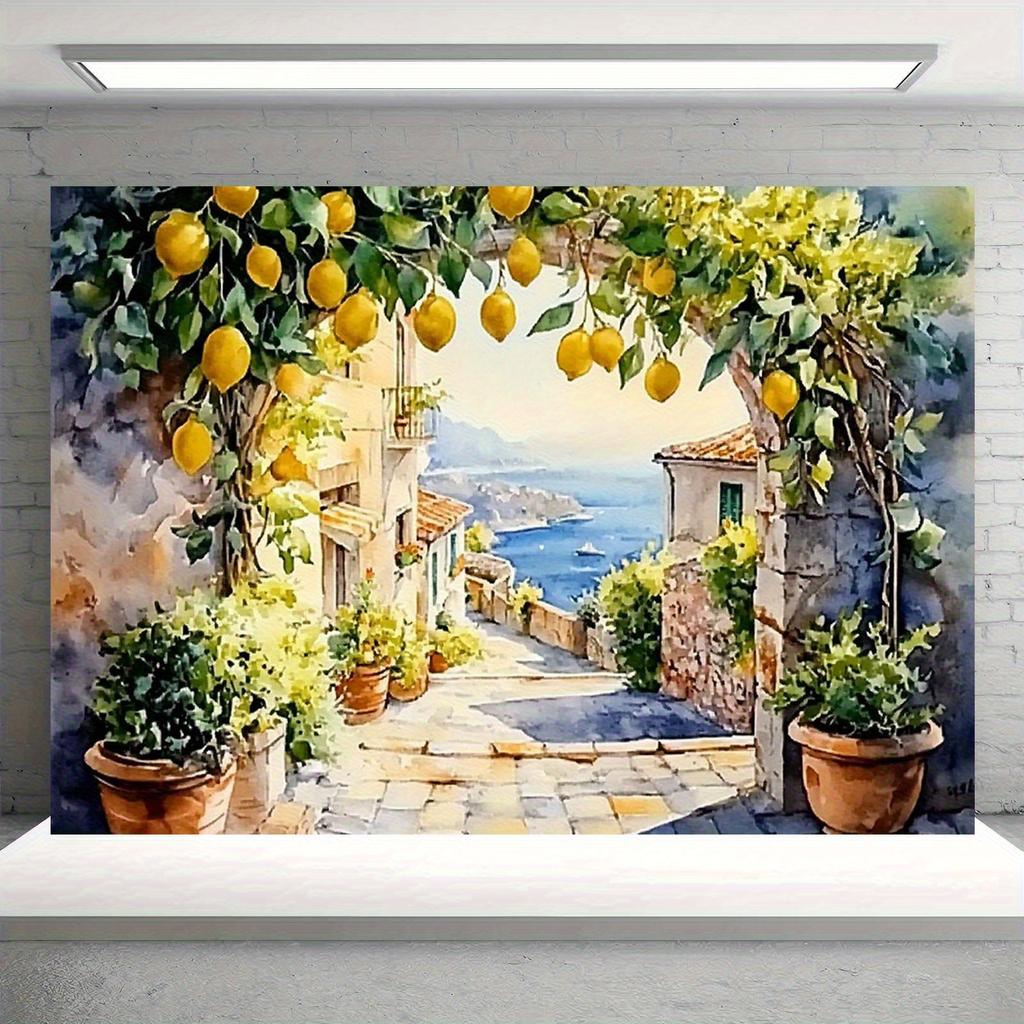Stendardo piatto 2D 1 PZ Banner Festa Albero di Limoni Costiera Amalfitana -