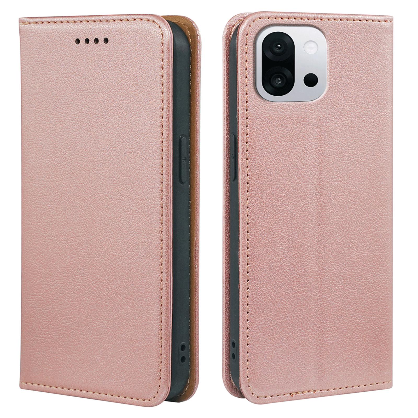 

Fo OnePlus 13T 5G Case Wallet RFID Blocking Leather Phone Cover Strong Magnetic Closure Rose Gold