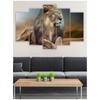 5-teiliges Set Löwe modulares Wandbild "pastell" Wanddekoration Leinwandmalerei Kunstwerk, Heim Wohnzimmer Dekoration