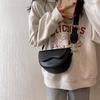 Fashion Small PU Leather Saddle Armpit Bags for Women Vintage Designer Shoulder Crossbody Bag Small Flap Purse and Handbags