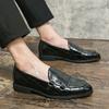 Herrenschuhe große Größe Sommer neue Freizeitschuhe aus Leder Mode Britischer Stil Slipper Trend Retro Bräutigam Hochzeitsschuhe