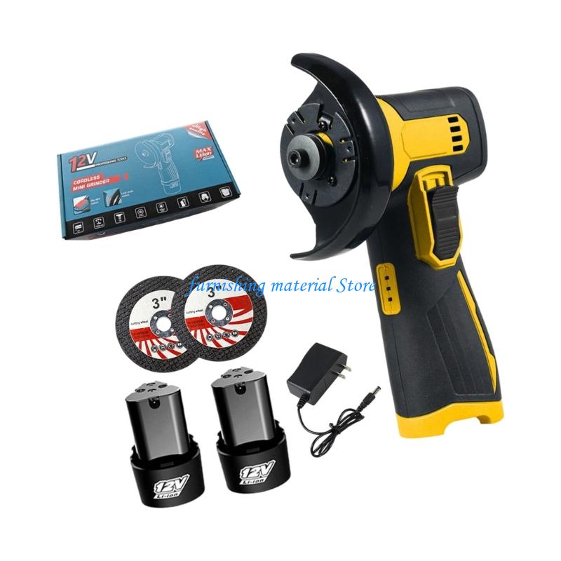 Y5GD Mini Cordless Angles Grinder, 12V Angles Grinder Tool for Cutting Polishing and Sharpening,3inch Side Disc Grinder