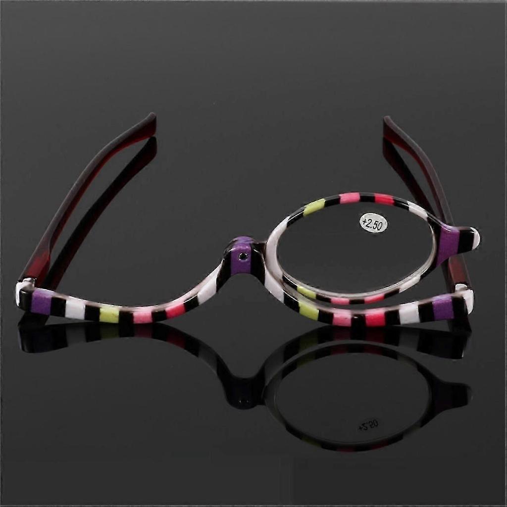 2 Pack Magnifying Makeup Glasses Eye Make Up Spectacles Flip Down Lens Folding Cosmetic Womens Reading Glasses +2.50-Yvan
