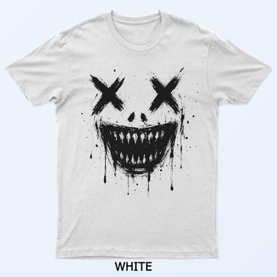 Läskig Skrämmande Skräckansikte T-shirt
