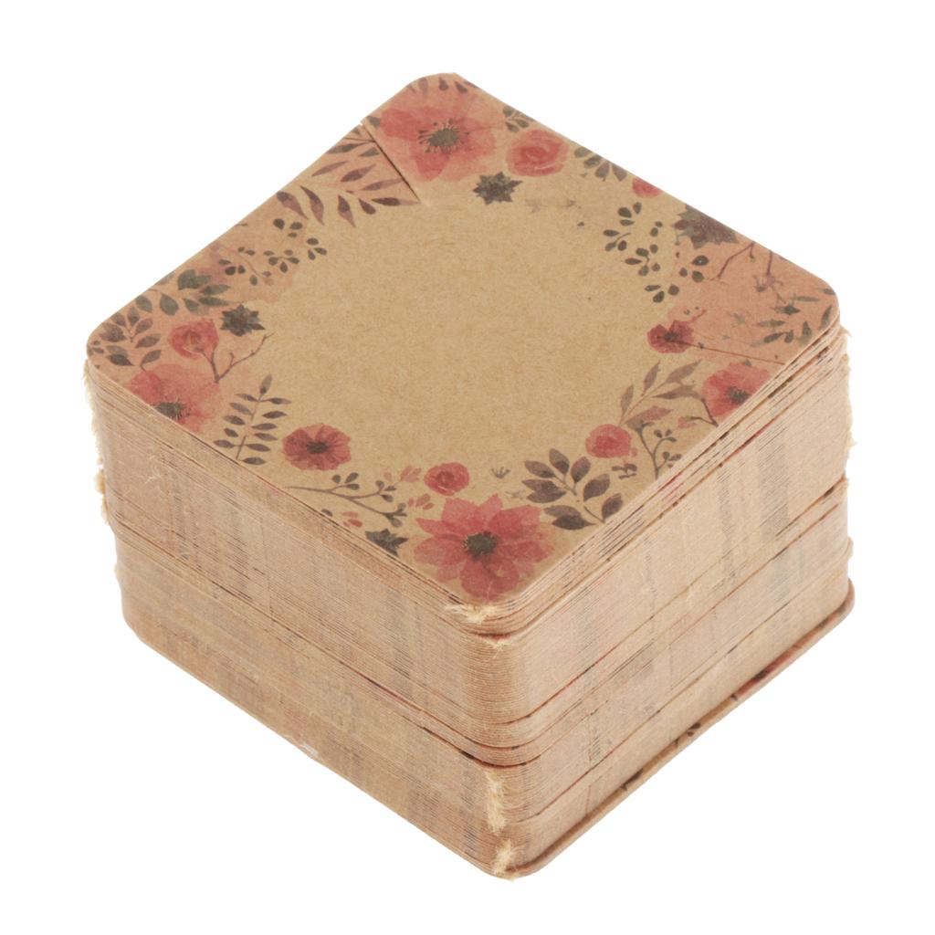 

100 шт., упаковочная карточка с квадратной шпилькой для ювелирной бирки для подарочной этикетки A