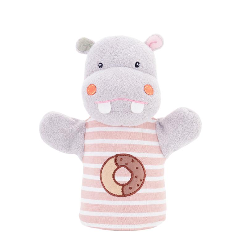 

Cat Hand Hippo Puppet Baby Soothing Toy Plush Fabric Kid Birthday Presents Doll Hippo