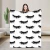 Eyelash Cartoon Eyelashes Blanket Fleece Autumn/Winter Multi-function Lightweight Thin Throw Blankets for Home Office Bedspreads