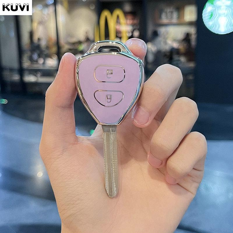 Tpu Shell Fob For Toyota Corolla Camry Reiz Rav4 Crown Avalon Venza Matrix Yaris 4Runner Blank Bag Car Key Case Cover Keychain