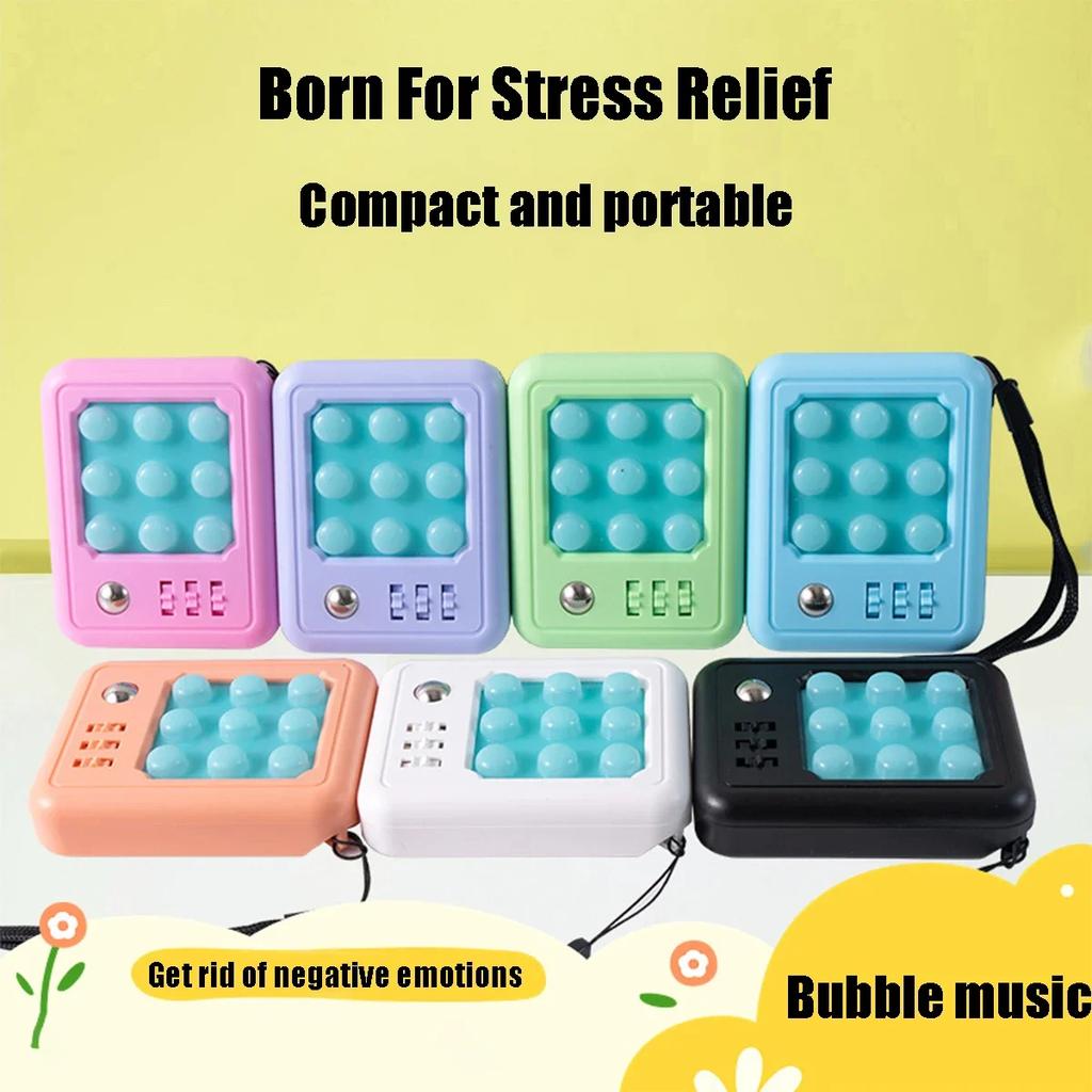 1Pc Random Ball Gear Pinching Music Squeeze Bubbles Decompression Toys Relieve Stress And Release Sound Party Gift