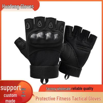Taktische Halbfingerhandschuhe für Herren: Rutschfest, Verschleißfest für Outdoor-Sportarten, Radfahren und Bergsteigen.