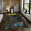 Abstract Geometric Art Carpet suitable as a non-slip mat for the living room or bedroom sofa