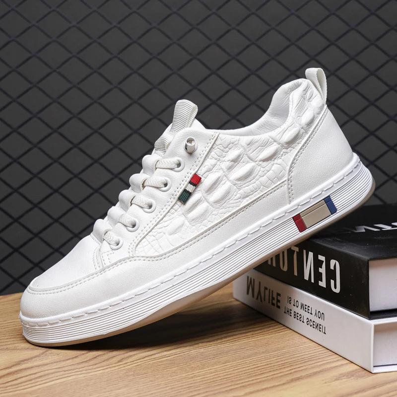 Fashion Men's Casual Shoes High Quality Comfortable Walking Shoes Designer Slip-on Leather Shoes Outdoor Breathable Men Sneakers