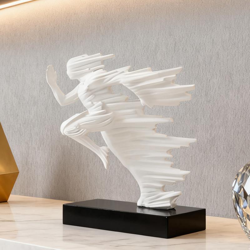 Abstract Figure Sculpture Resin Handicrafts Running Man Statue Running Person Decorative Figurines Home Decoration Accessories