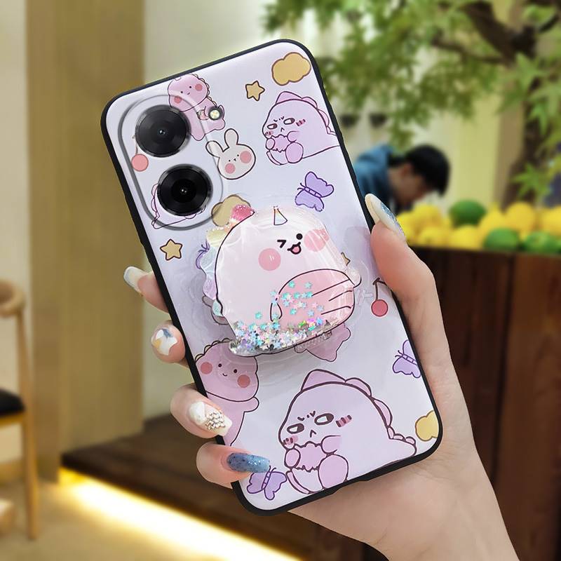 Anti-knock Soft Case Phone Case For Redmi A5 4G/Xiaomi Poco C71 4G Rotatable stand Cartoon Skin feel silicone Simplicity