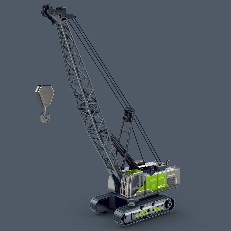 Large Alloy Simulation Foldable Crane Engineering Vehicle Model Children Toy