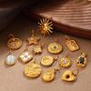 European & American Stainless Steel Sun Design Niche Jewelry - Luxurious, Non-Fading Star Gold for Women