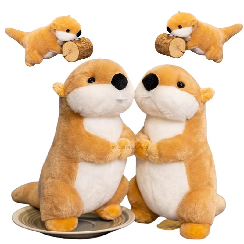 Simulation 20cm Marmot Groundhog Beaver Artificial Plush Toy Decor Funny Animals Toys Birthday Halloween Presents for Boys Girls