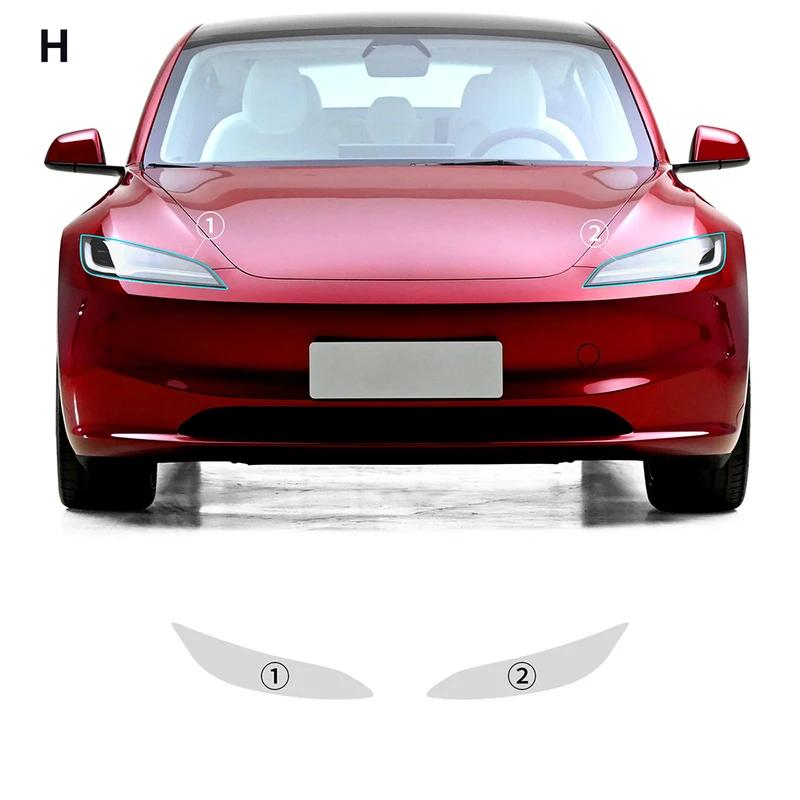 Headlight Rearview Film Body StickerPre-Cut Paint Protection Film for Tesla Model 3 Highland 2024 Car Clear PPF TPU Transparent