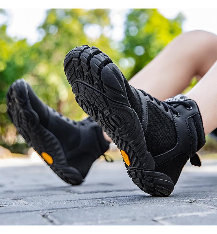 Fleece-lined Mid-top Five-finger Shoes for Women & Men - Non-slip, Wear-resistant, Ideal for Outdoor, Fitness, Yoga & Hallux Valgus.