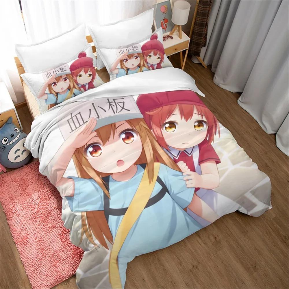Comfortable Cartoon Pattern Duvet Cover Set With Duvet Cover And Pillowcases King Queen Twin Sizes For All Ages
