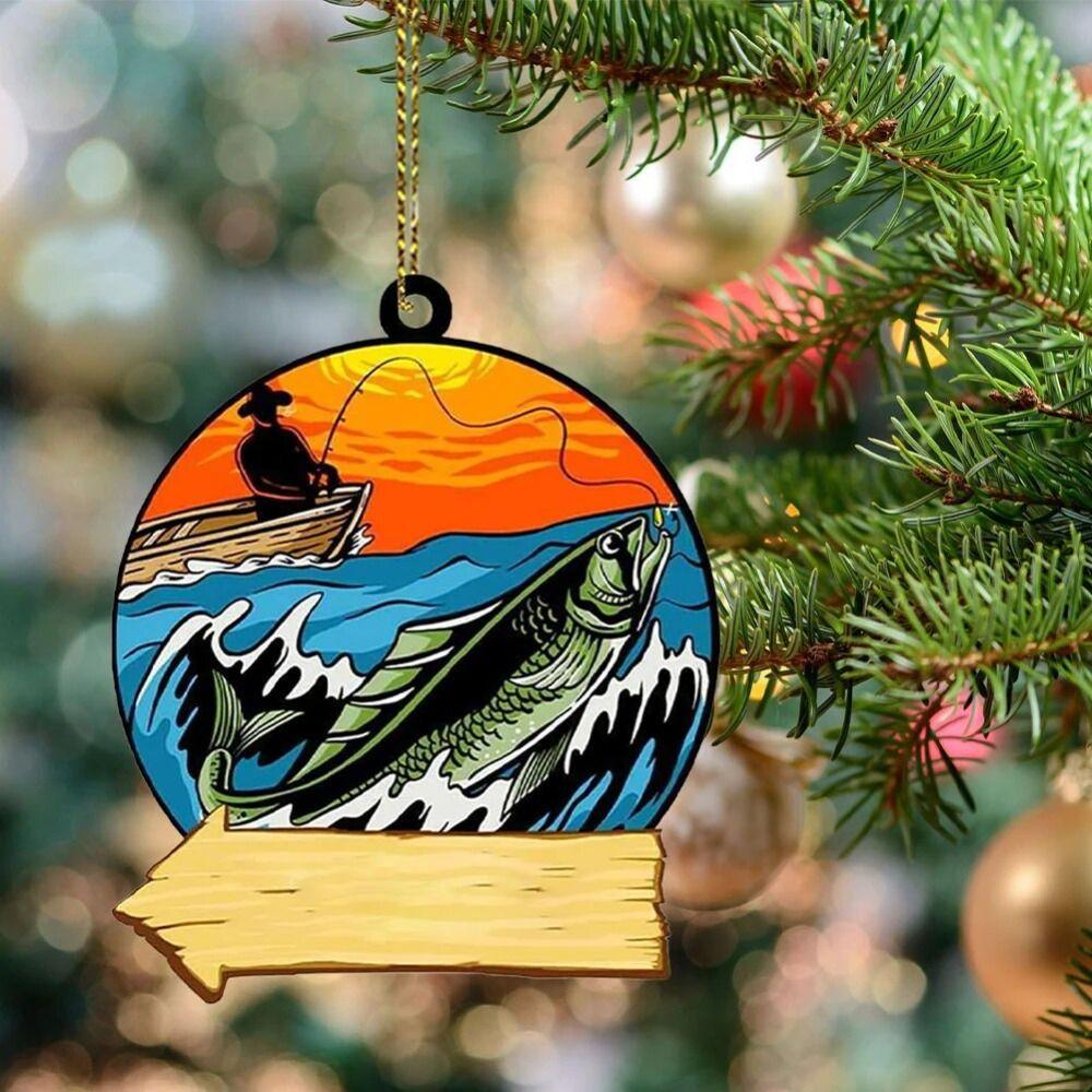 2D Vánoční rybí přívěsek Akrylová ryba Závěsná ozdoba Akrylové rybí ozdoby Párty dekorace