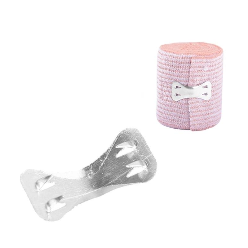 100 Pcs Elastic Aluminum Bandage Clips Stretch Metal Clips Replaceable Elastic Bandage Wrap Clips for Bandages
