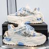 Men's shoes 2025 new summer mesh breathable soft-soled sports and leisure shoes, teenagers heightening thick-soled dad trendy shoes