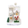 Christmas LED Light House Luminous Wooden Cabin Ornament Snow Scene Village Christmas Decoration For Home  New Year