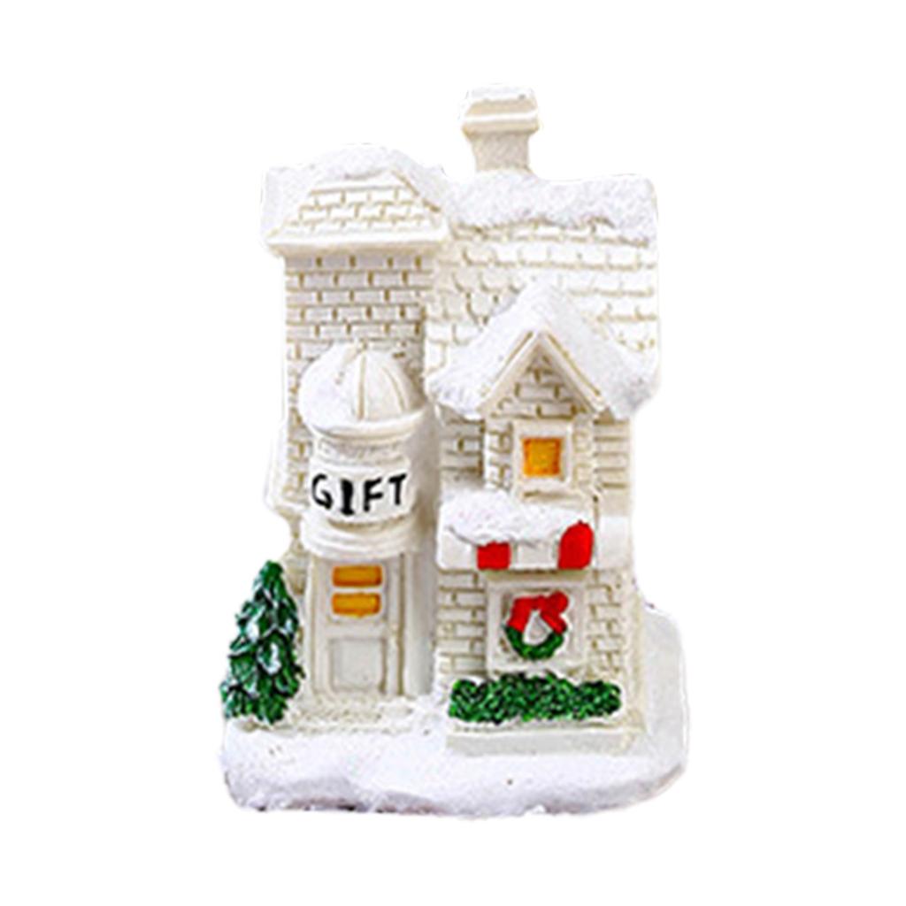 Christmas LED Light House Luminous Wooden Cabin Ornament Snow Scene Village Christmas Decoration For Home  New Year